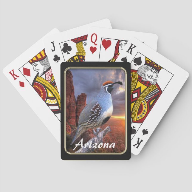 Cartas de juego de codorniz de Arizona Sedona Gamb (Reverso)