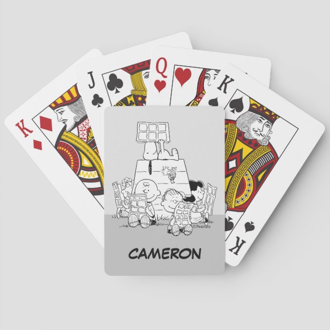 Cartas de juego de cómics de lectura de cacahuetes (Reverso)