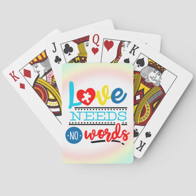 Cartas de juego de conciencia sobre el autismo (Reverso)