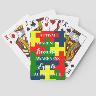 Cartas de juego de conciencia sobre el autismo