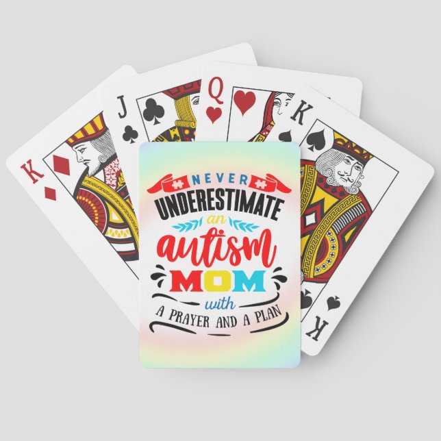 Cartas de juego de conciencia sobre el autismo (Reverso)