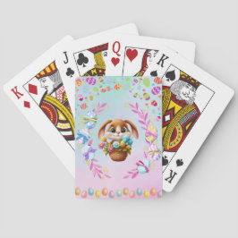 Cartas de juego de conejo de Pascua, baraja de car