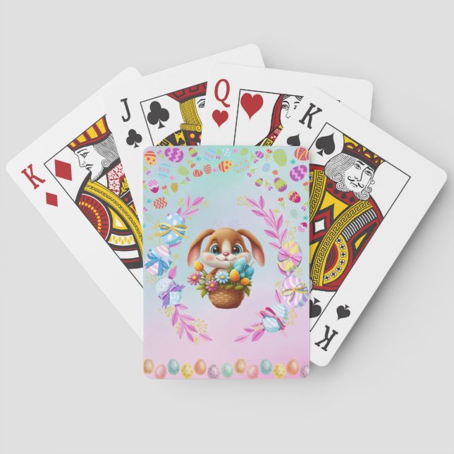 Cartas de juego de conejo de Pascua, baraja de car (Reverso)