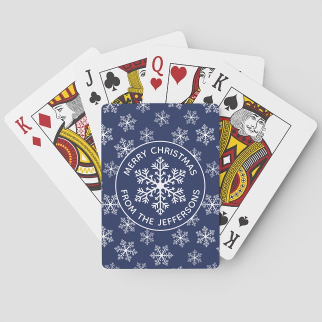 Cartas de juego de copos de nieve de la Marina (Reverso)