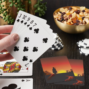 Cartas de juego de Cowboy Sunset