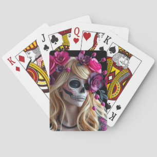 Cartas de juego de cráneos de azúcar