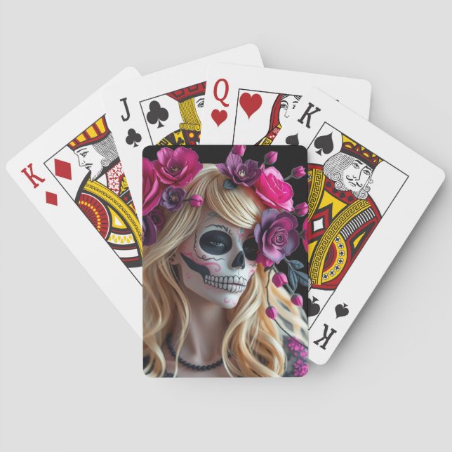 Cartas de juego de cráneos de azúcar (Reverso)