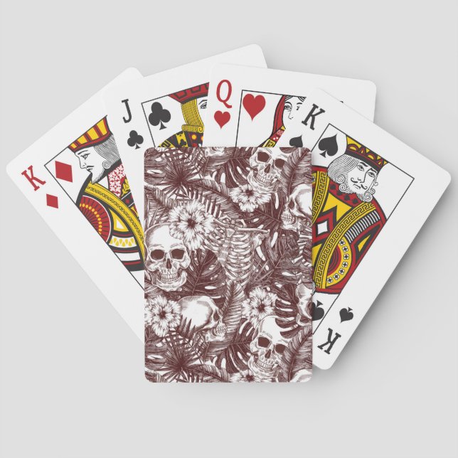 Cartas de juego de cráneos de la jungla (Reverso)