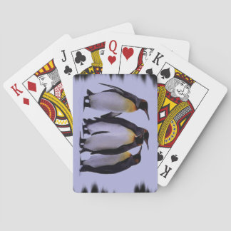 Cartas de juego de cuatro pingüinos