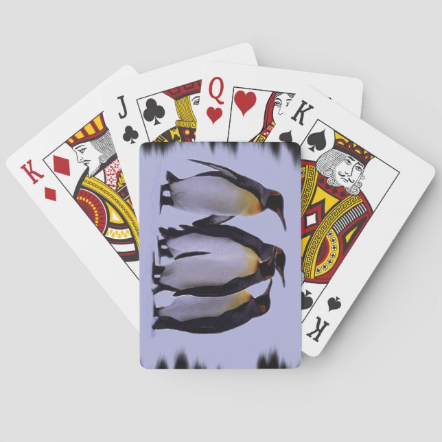Cartas de juego de cuatro pingüinos (Reverso)