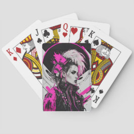 Cartas de juego de Cyberpunk Femme
