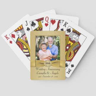 Cartas de juego de Damasco de oro de 50 años de Bo