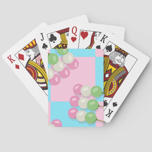 Cartas de juego de Dango con control azul rosado P (Reverso)