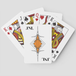Cartas de juego de Deco Pinstripe monogramado pers
