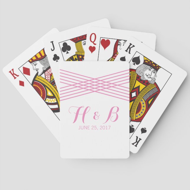 Cartas de juego de decoración moderna rosa (Reverso)