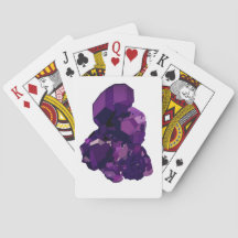 Cartas de juego de dibujos en piedra de cristal de