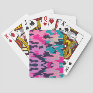 Cartas de Juego de Diseñador Camuflaje Pastel Neon