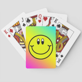 Cartas de juego de diseño arcoiris de Emoji facial