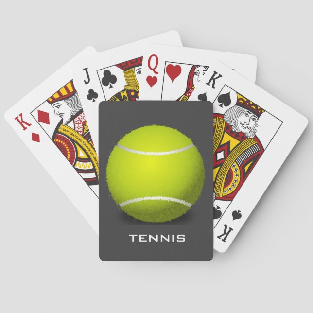 Cartas de juego de diseño de bolas de tenis (Reverso)