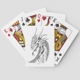 Cartas de juego de diseño de dragón