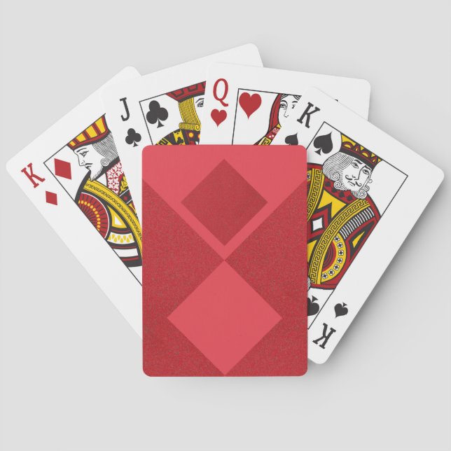 Cartas de juego de doble diamante rojo de tomate p (Reverso)