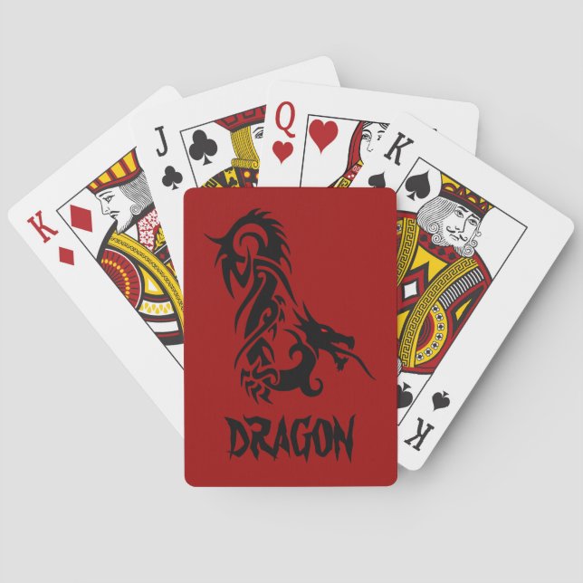 Cartas de juego de dragón personalizado (Reverso)