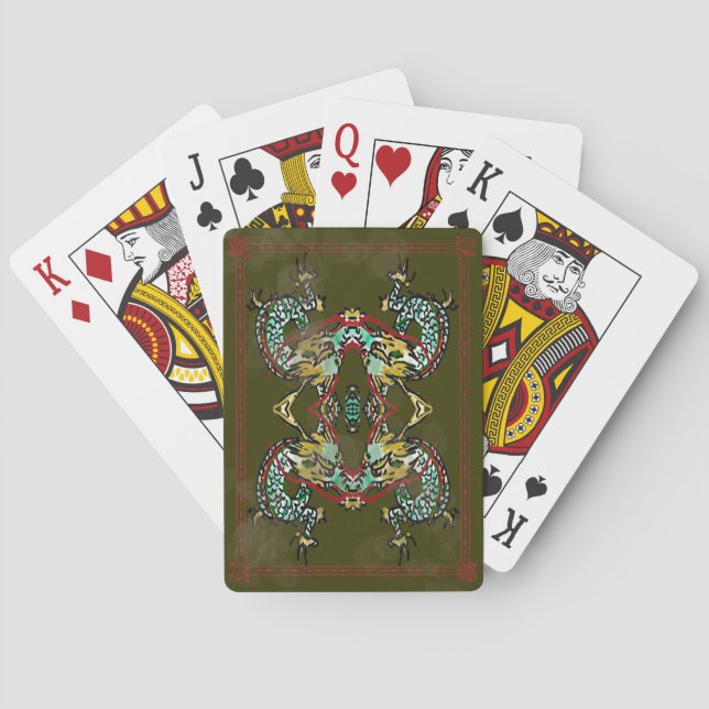 Cartas de juego de dragones de época (Reverso)