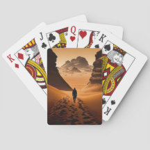 Cartas de juego de dunas andando