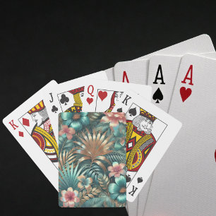 Cartas de juego de elegancia tropical