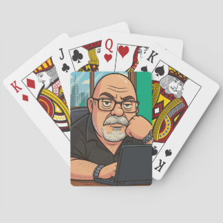 Cartas de juego de escritor trabajador por Phil El