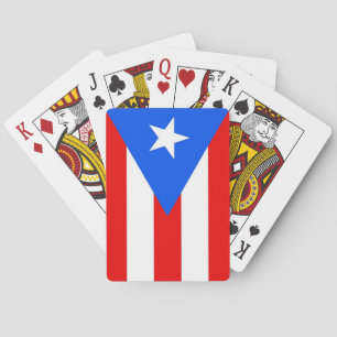 Cartas de juego de escritorio con bandera de Puert