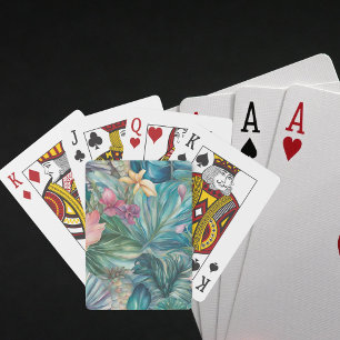 Cartas de juego de esencia tropical