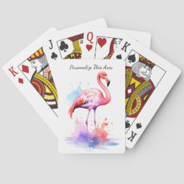 Cartas de juego de flamenco con acuarela personali