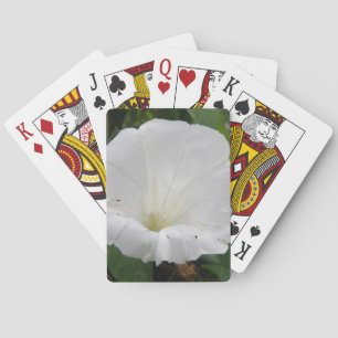 Cartas de juego de flores blancas convolvulsas