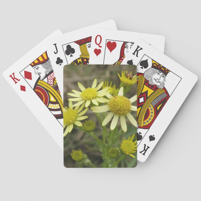 Cartas de juego de flores silvestres amarillas de  (Reverso)