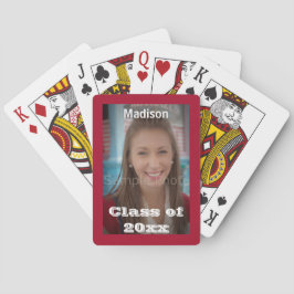 Cartas de Juego de Fotos de Graduación Rojas