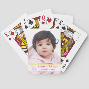 Cartas de juego de fotos de niños de caballos roco
