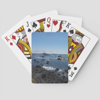 Cartas de juego de fotos de playa rocosa