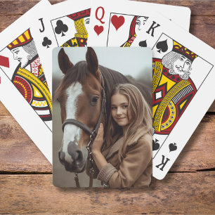 Cartas de juego de fotos para caballos Lover Stock
