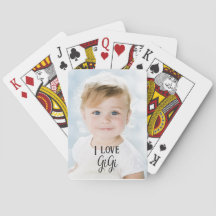 Cartas de juego de fotos para la abuela