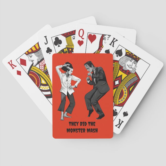 Cartas de juego de Frankenstein bailando (Reverso)