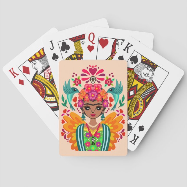 Cartas de juego de Frida Kahlo (Reverso)
