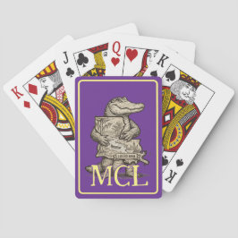 Cartas de juego de Gator Love Louisiana Monogramad