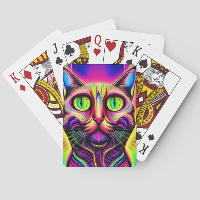 cartas de juego de gatos curiosos (Reverso)