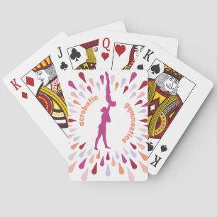 Cartas de juego de gimnasia acrobática