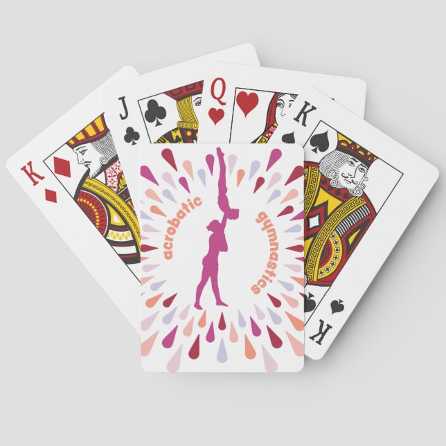 Cartas de juego de gimnasia acrobática (Reverso)