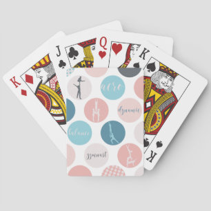Cartas de juego de gimnasia acrobática