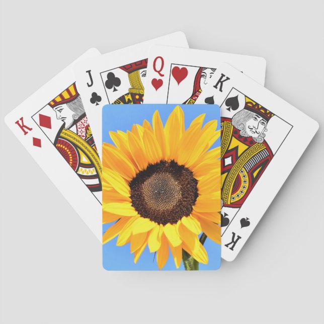 Cartas de juego de girasol amarillo (Reverso)