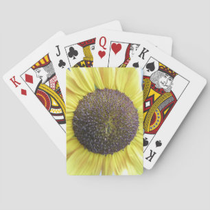 Cartas de juego de girasol amarillo