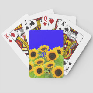 Cartas de juego de girasoles